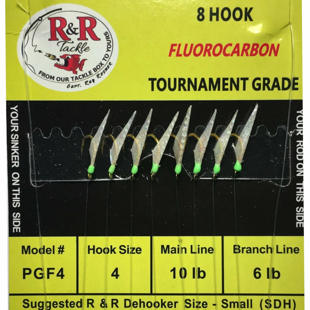 Pre-rigged Leaders R&R Tackle Sabiki Rigs | Fluorocarbon 1 Pre-rigged Leaders R&R Tackle Sabiki Rigs | Fluorocarbon
