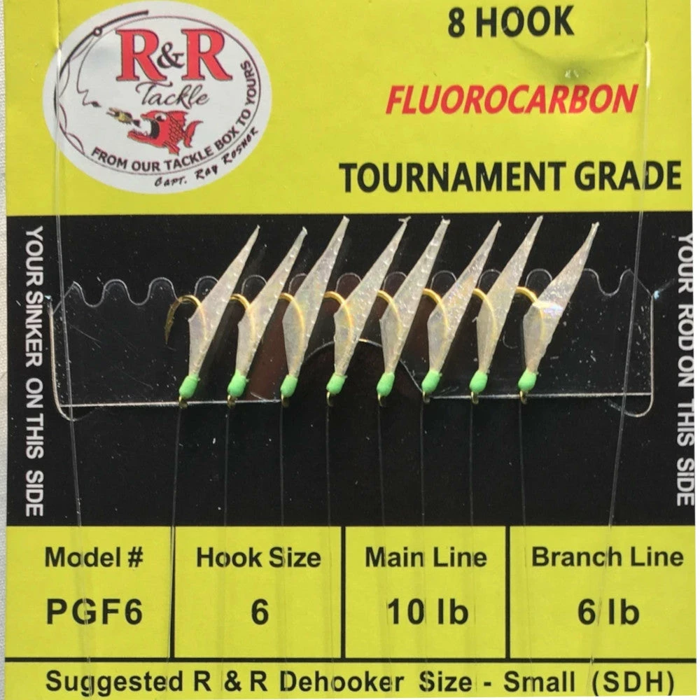 Pre-rigged Leaders R&R Tackle Sabiki Rigs | Fluorocarbon 2 Pre-rigged Leaders R&R Tackle Sabiki Rigs | Fluorocarbon