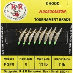 Pre-rigged Leaders R&R Tackle Sabiki Rigs | Fluorocarbon 8 Pre-rigged Leaders R&R Tackle Sabiki Rigs | Fluorocarbon