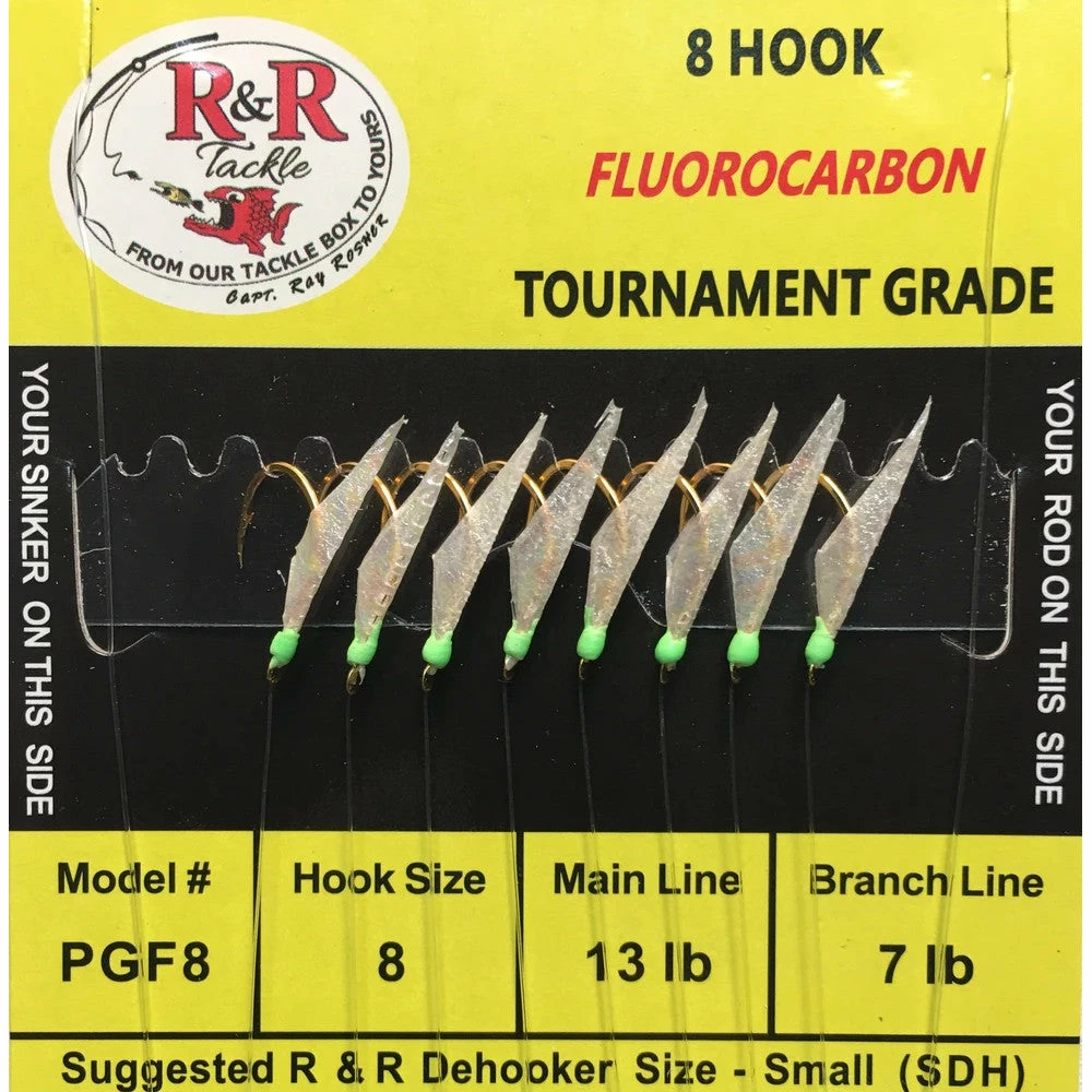 Pre-rigged Leaders R&R Tackle Sabiki Rigs | Fluorocarbon 3 Pre-rigged Leaders R&R Tackle Sabiki Rigs | Fluorocarbon