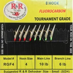 Pre-rigged Leaders R&R Tackle Sabiki Rigs | Fluorocarbon 10 Pre-rigged Leaders R&R Tackle Sabiki Rigs | Fluorocarbon