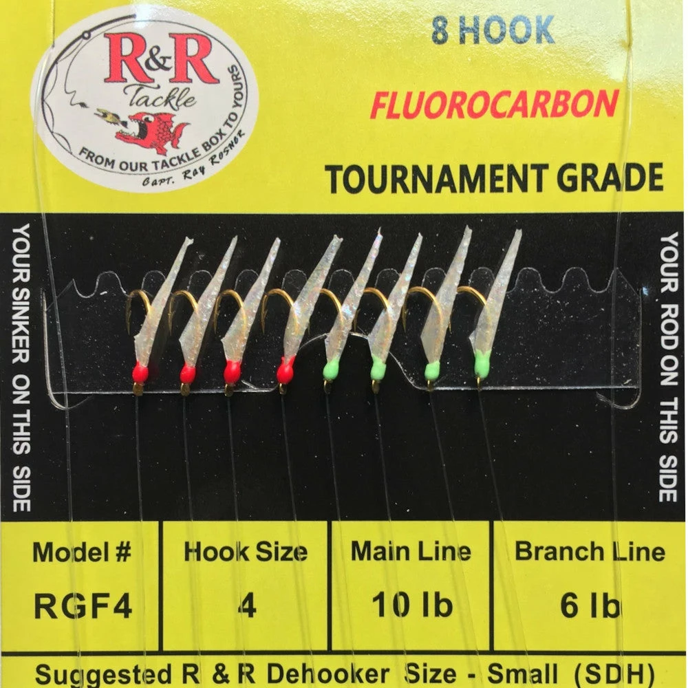 Pre-rigged Leaders R&R Tackle Sabiki Rigs | Fluorocarbon 5 Pre-rigged Leaders R&R Tackle Sabiki Rigs | Fluorocarbon