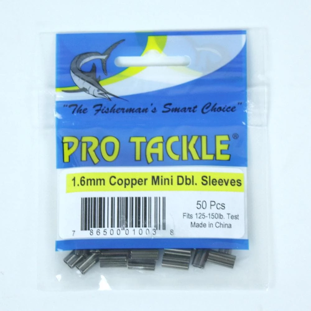 Pro Tackle Copper Crimp Sleeve 50ct. Packs 2 Pro Tackle Copper Crimp Sleeve 50ct. Packs